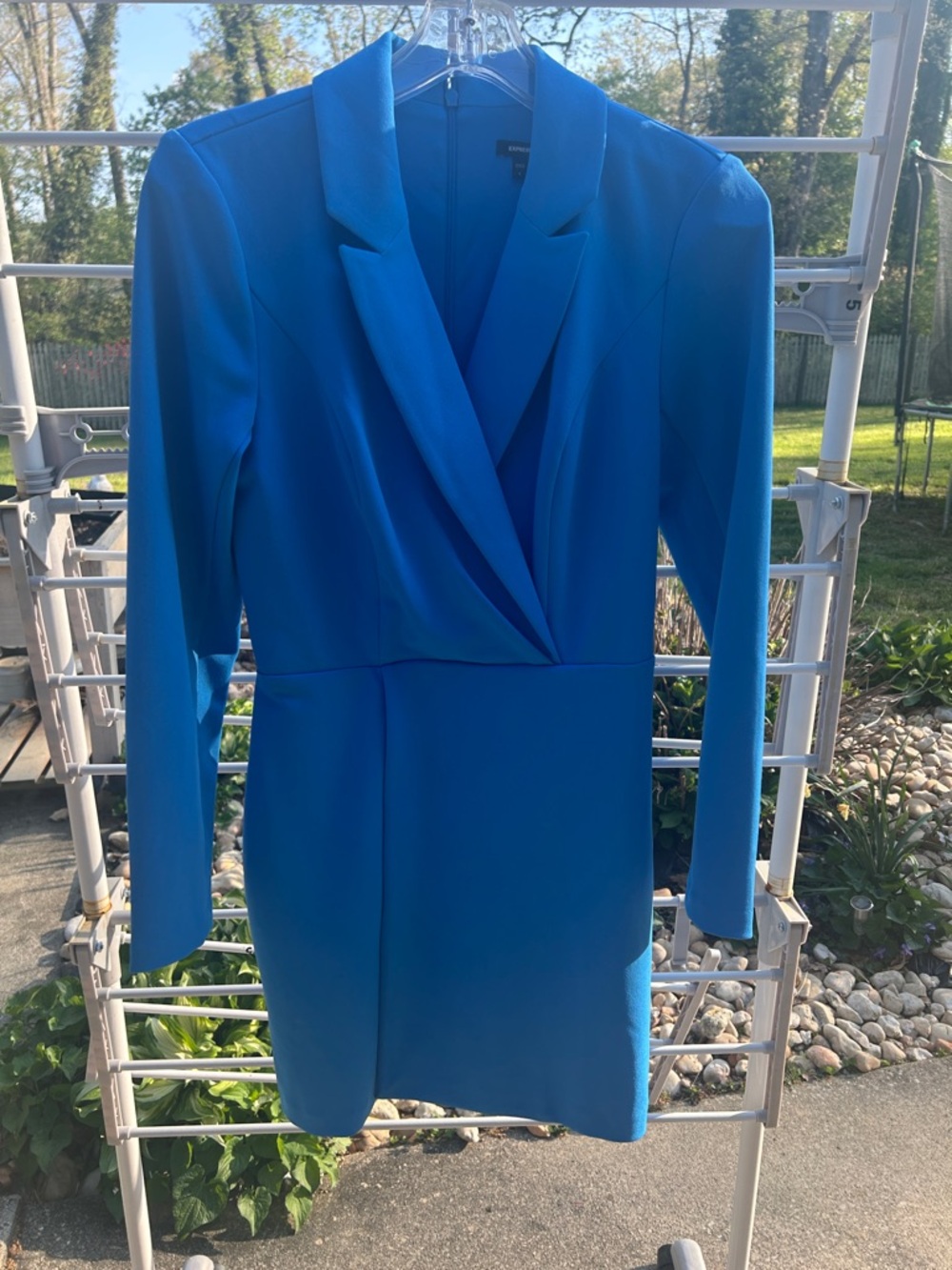 Express Blue Long-Sleeve Blazer Dress with zipper in back💕Size Small